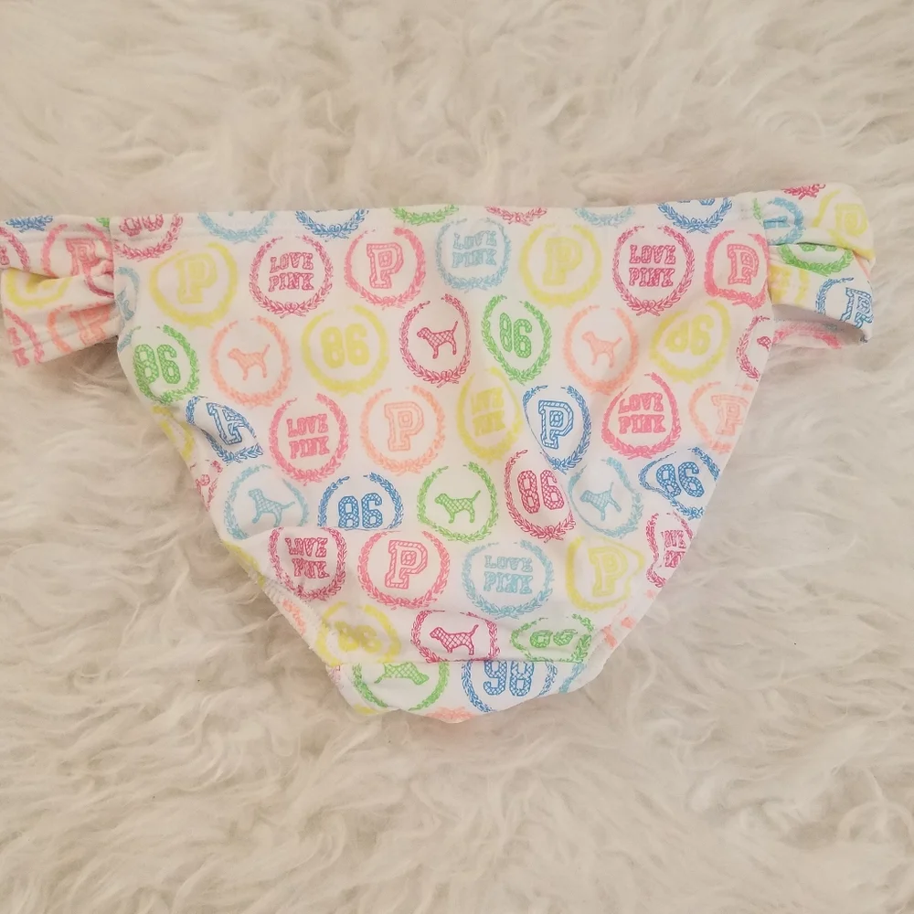 VERY RARE:  2008 VINTAGE VICTORIA'S SECRET FASHION SHOW PINK 86 GRAFFITI BIKINI